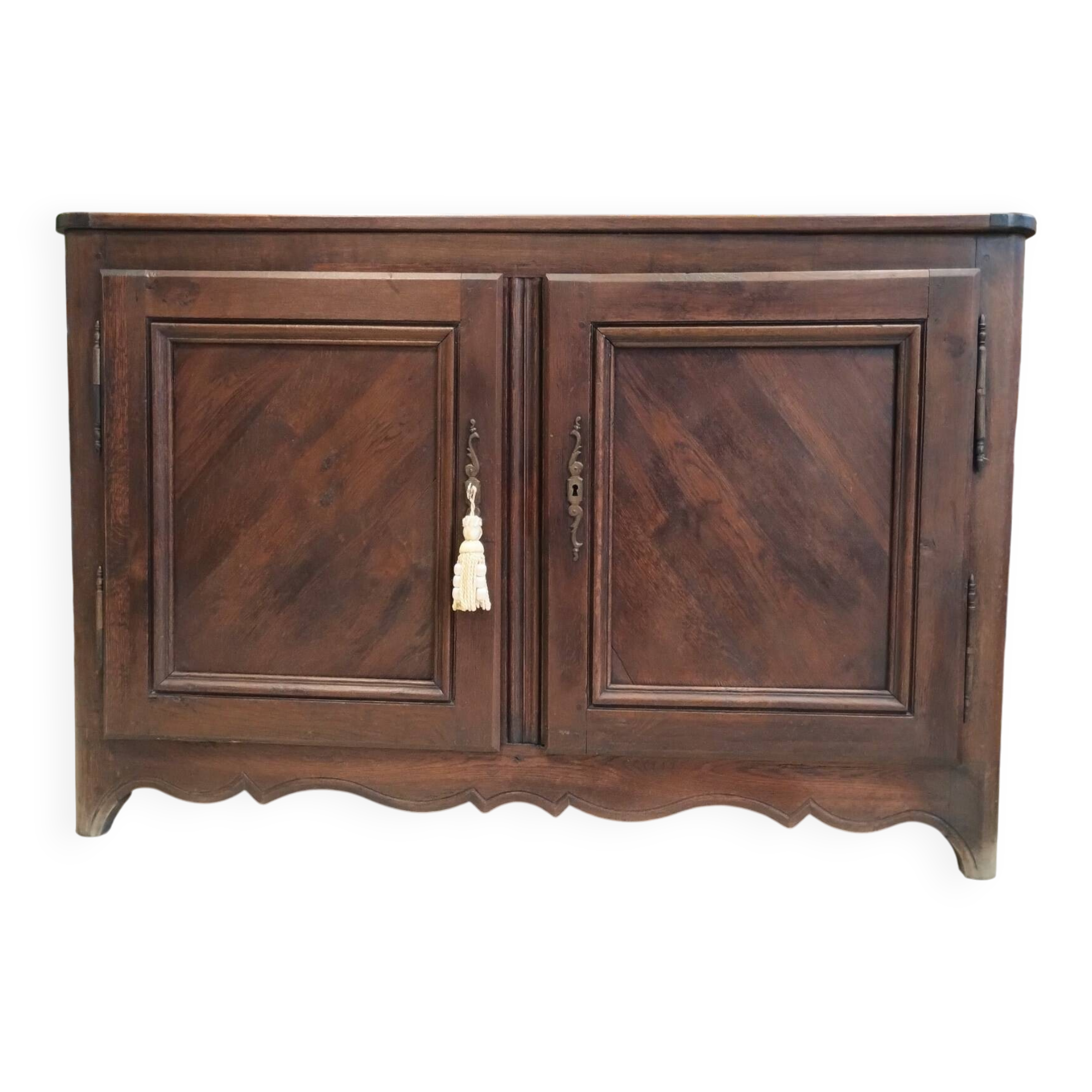Buffet ancien 2 portes avec coffre XIXème