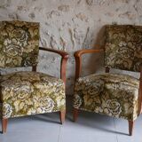 Paire de deux fauteuils anciens