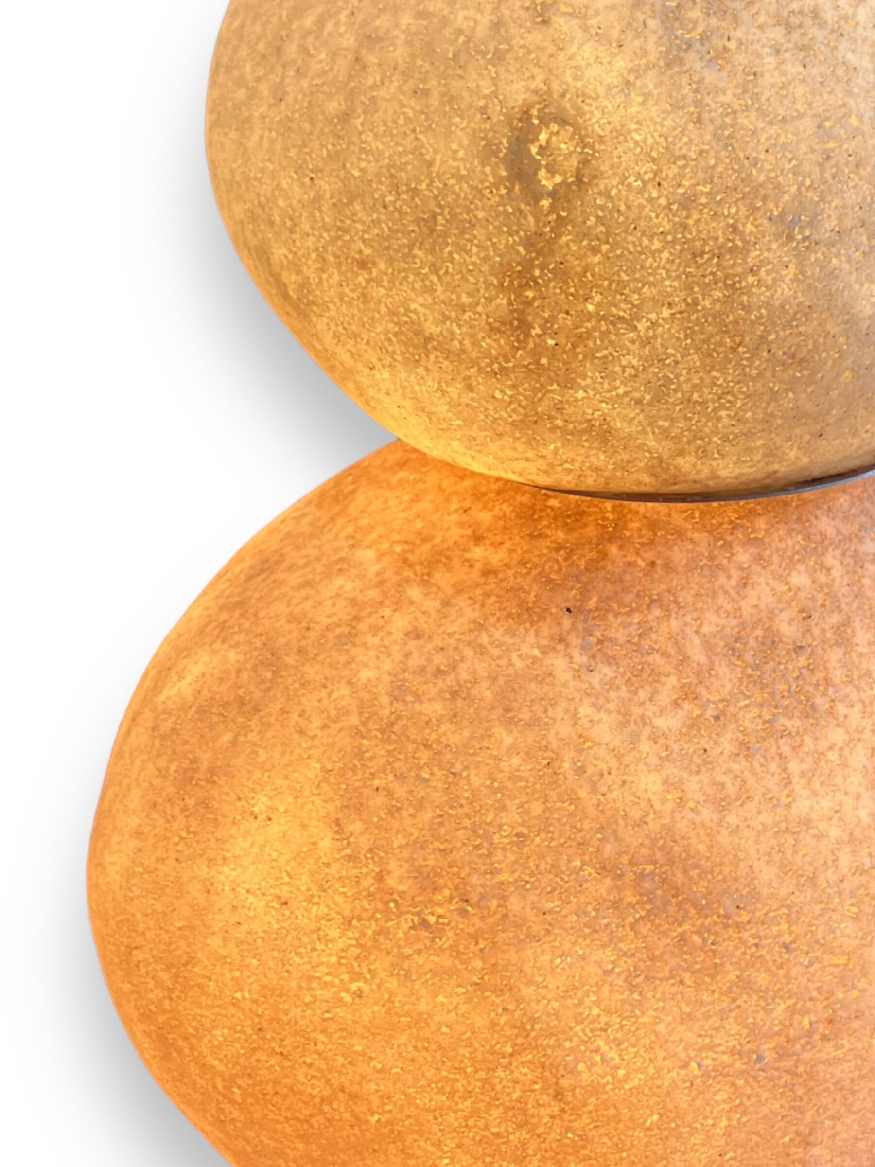 Lamp andré cazenave lamps pebbles pebble stone model "dora" circa 1970