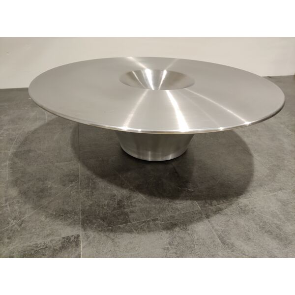 Vintage Round Alien Coffee Table By, Alien Round Stainless Steel Coffee Table