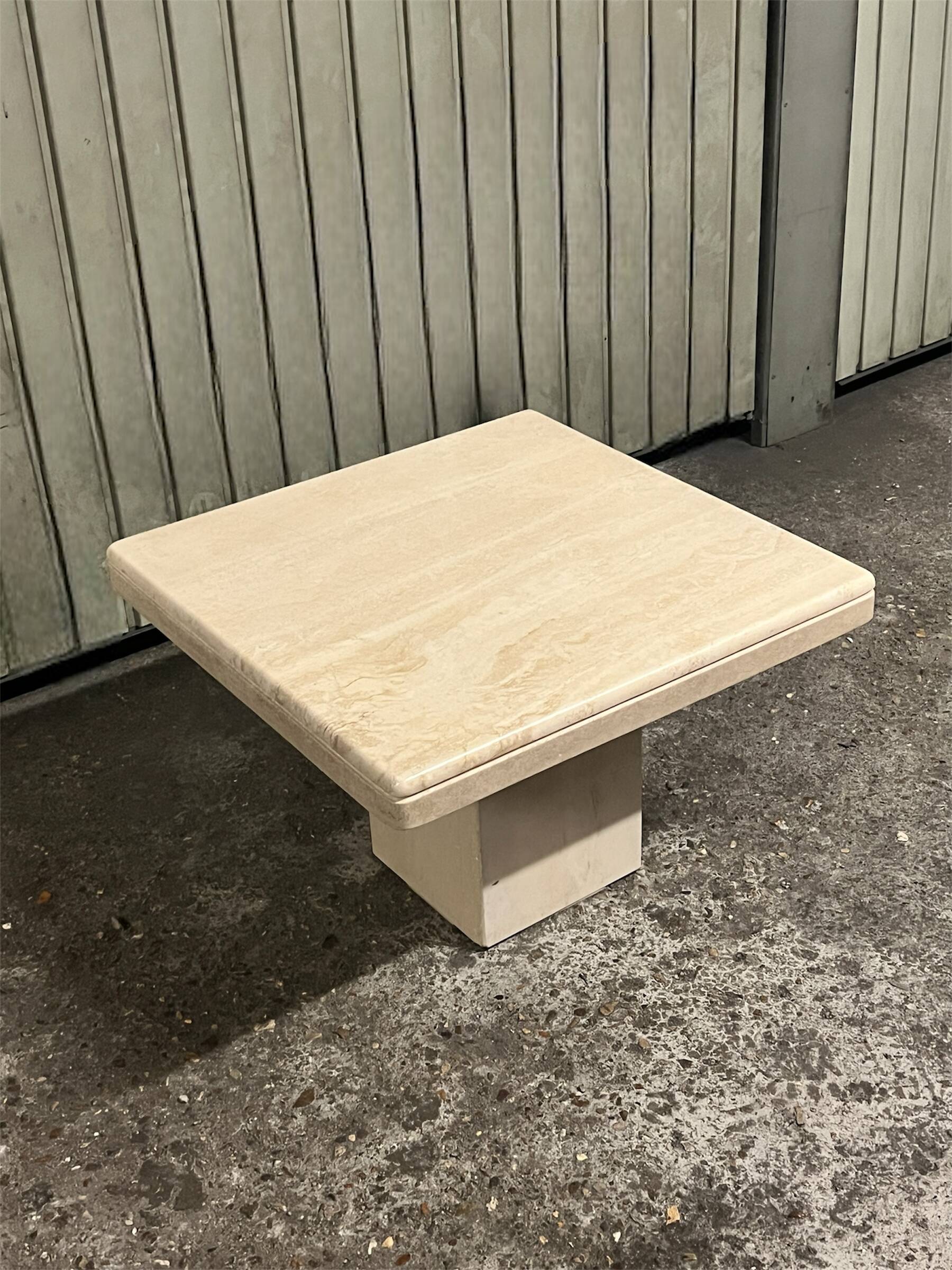 Italian travertine coffee table, 1970s design