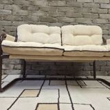 Tubular two-seater bench from the 1970s.