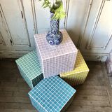 Cube tile / pink mosaic