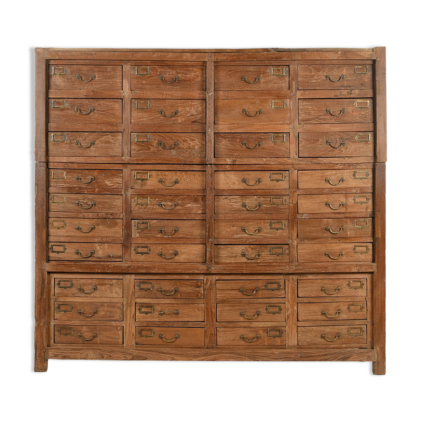 Antique teak storage cabinet with 40 drawers
