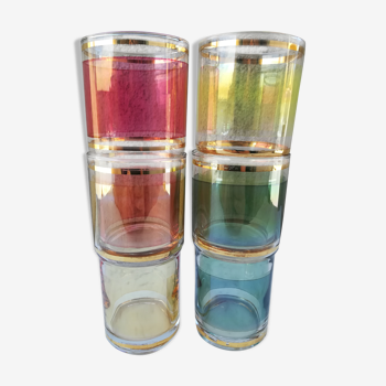 4 50s beer glasses with gilding