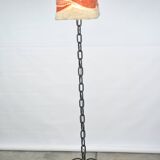 Chain floor lamp and wool lampshade