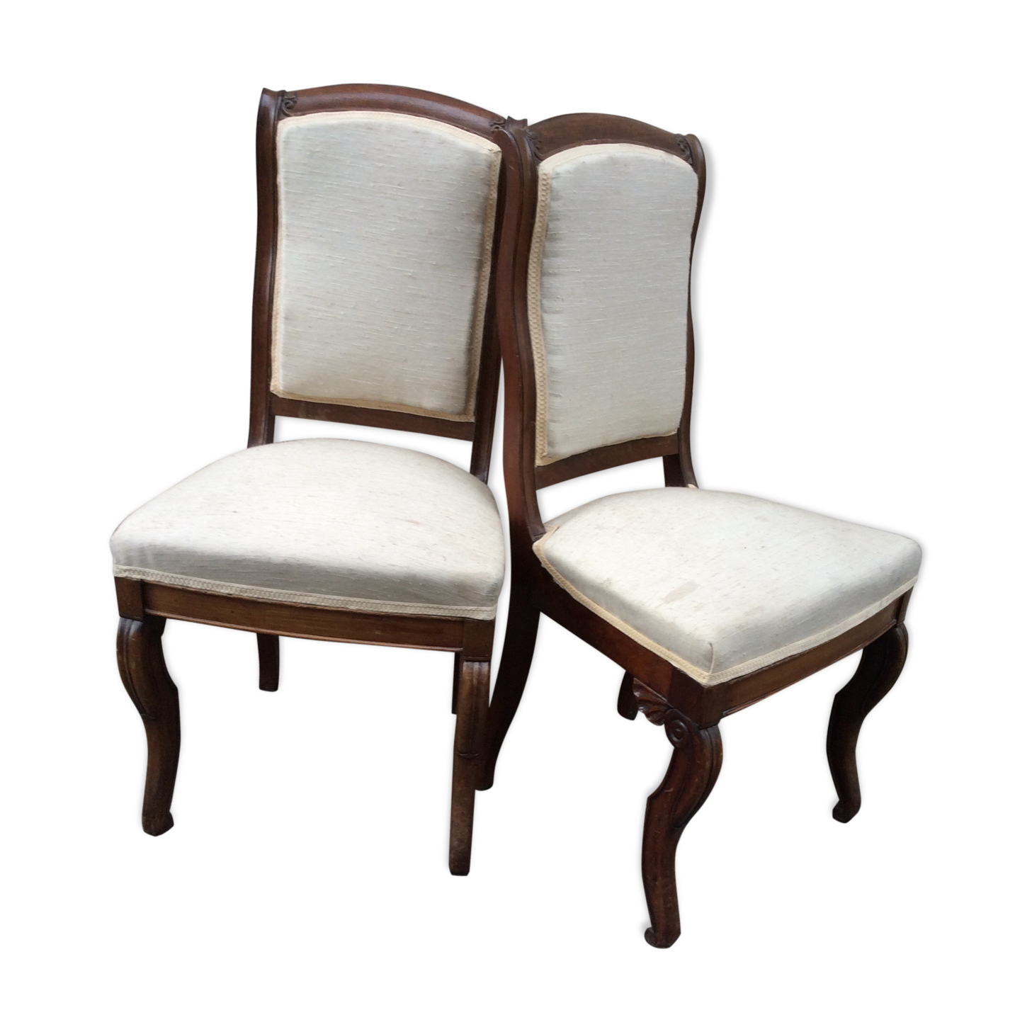 Pair of solid oak chairs
