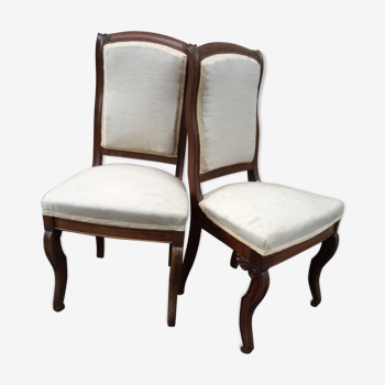 Pair of solid oak chairs