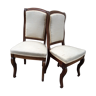 Pair of solid oak chairs