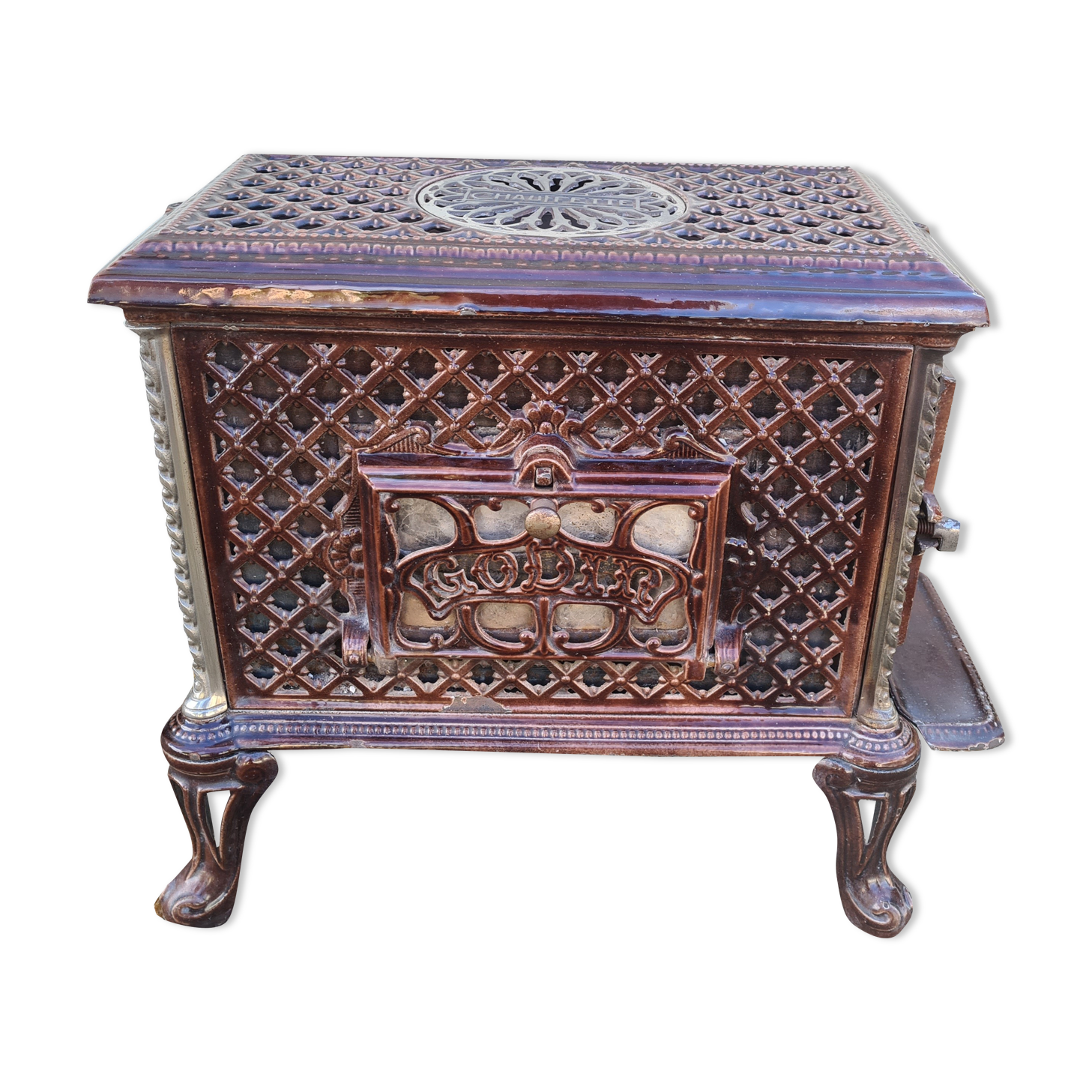 Godin enamelled wood stove