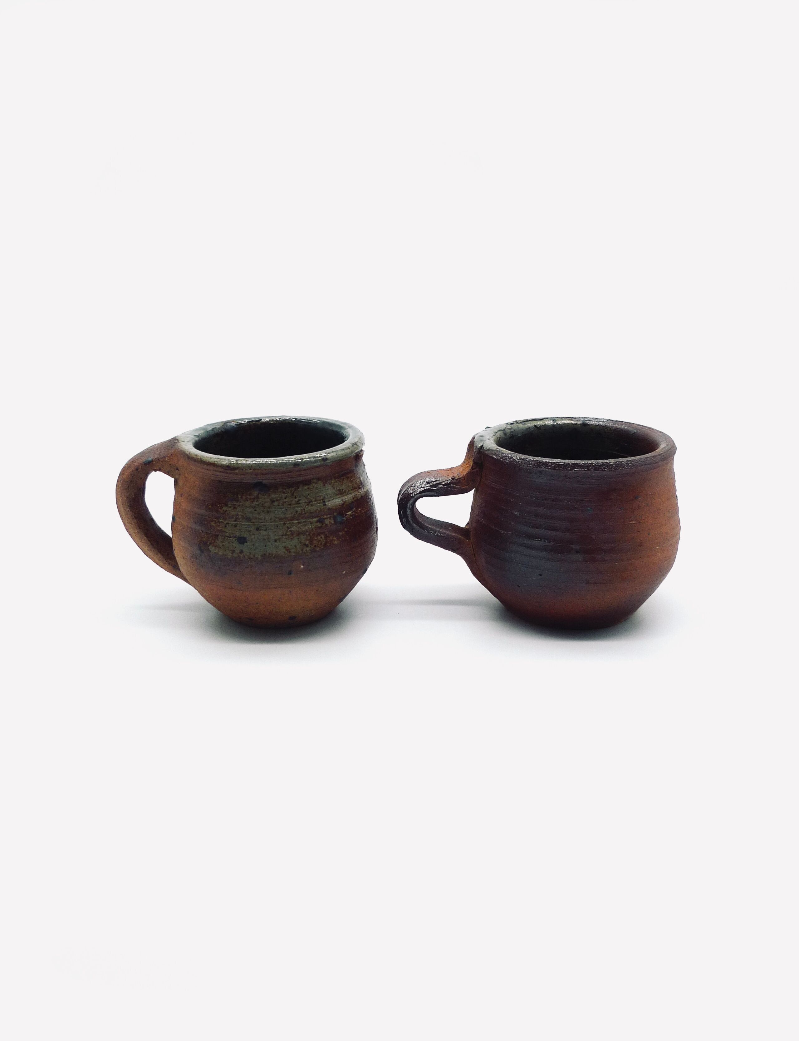 Set of two stoneware cups
