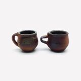 Set of two stoneware cups