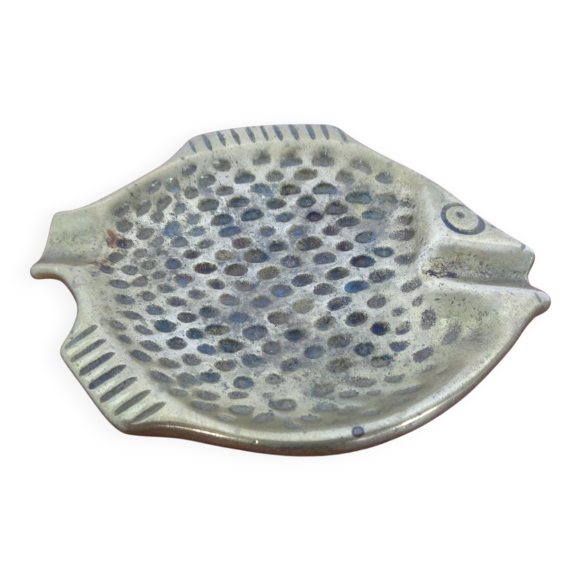 Brutalist Bronze Fish Ashtray, 1960s