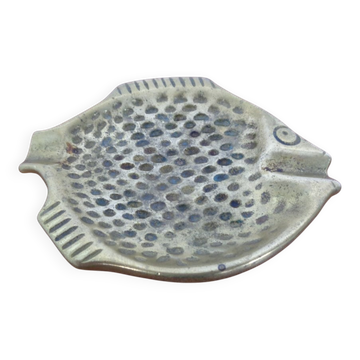 Brutalist Bronze Fish Ashtray, 1960s