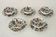 5 tasses et sous tasses motif fleurs vintage