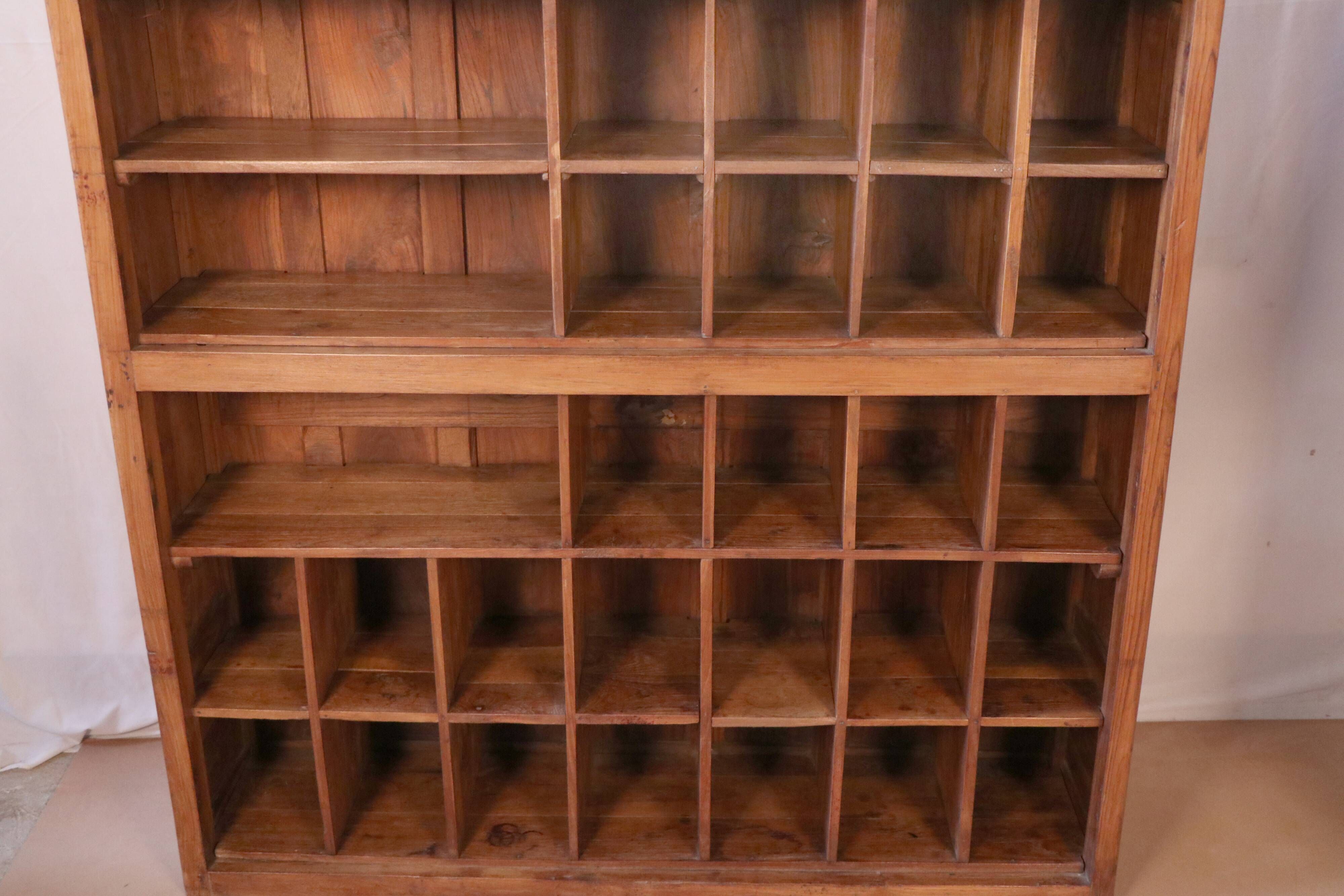 Old craft furniture - hotel with 27 burmese teak lockers