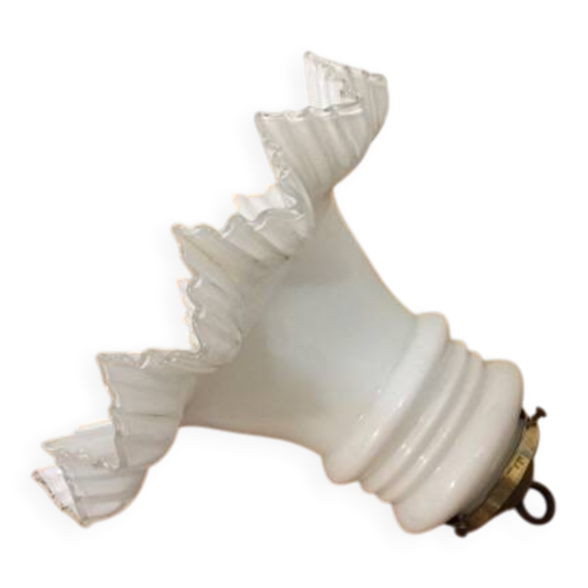 Opaline glass pendant light