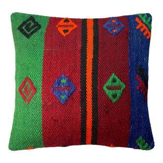 Housse de coussin Kilim turc vintage 40x40cm