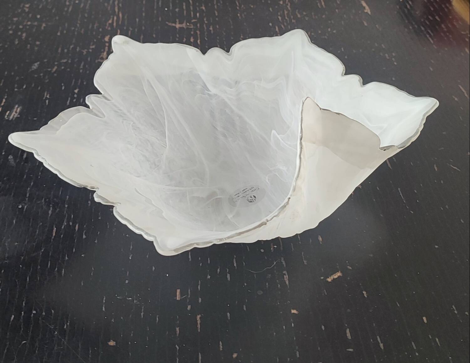 Frosted blown glass bowl from "Creazioni Silvestri Arte Murano