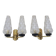 2 old double glass & brass sconces 50s/60s
