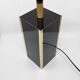 Executive table lamp, black and gold, Italian design 1970