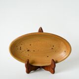 Petit plat en grès vernissé, poterie du Sud, 1960