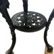 Table bistrot ronde française vintage avec cadre en fonte