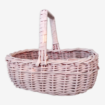 Pink french vintage basket
