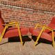 Paire de fauteuils rouge Interier Praha