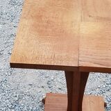 Side table pedestal table of the 50s in solid oak