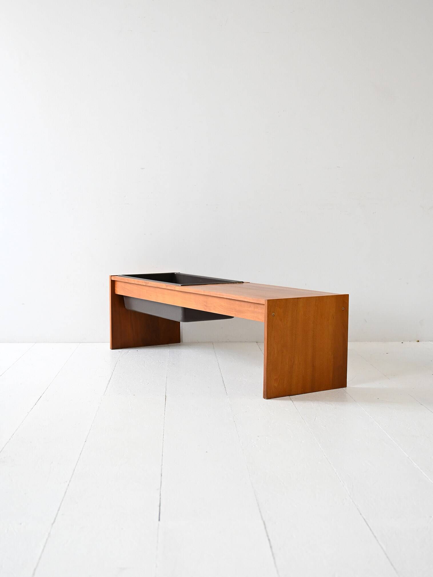Table basse, jardinière scandinave en teck, années 1960