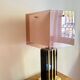 Lamp with chrome-plated brass structure and methacrylate shade designed by Romeo