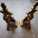 Chenets en bronze doré, XIXe siècle