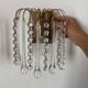 Pair of Italian wall lights Hollywood Regency with pendants and drops.