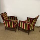 Paire de fauteuils cabriolet vintage