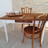 Farm table feet turned