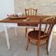 Farm table feet turned