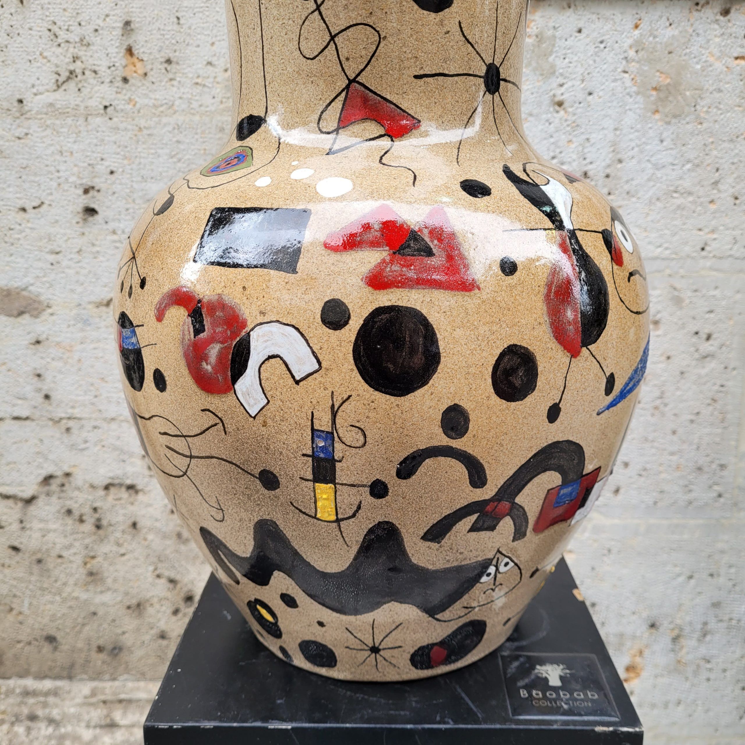 Vase "Miró", glazed ceramic, signed Renata, 1993 – Spain