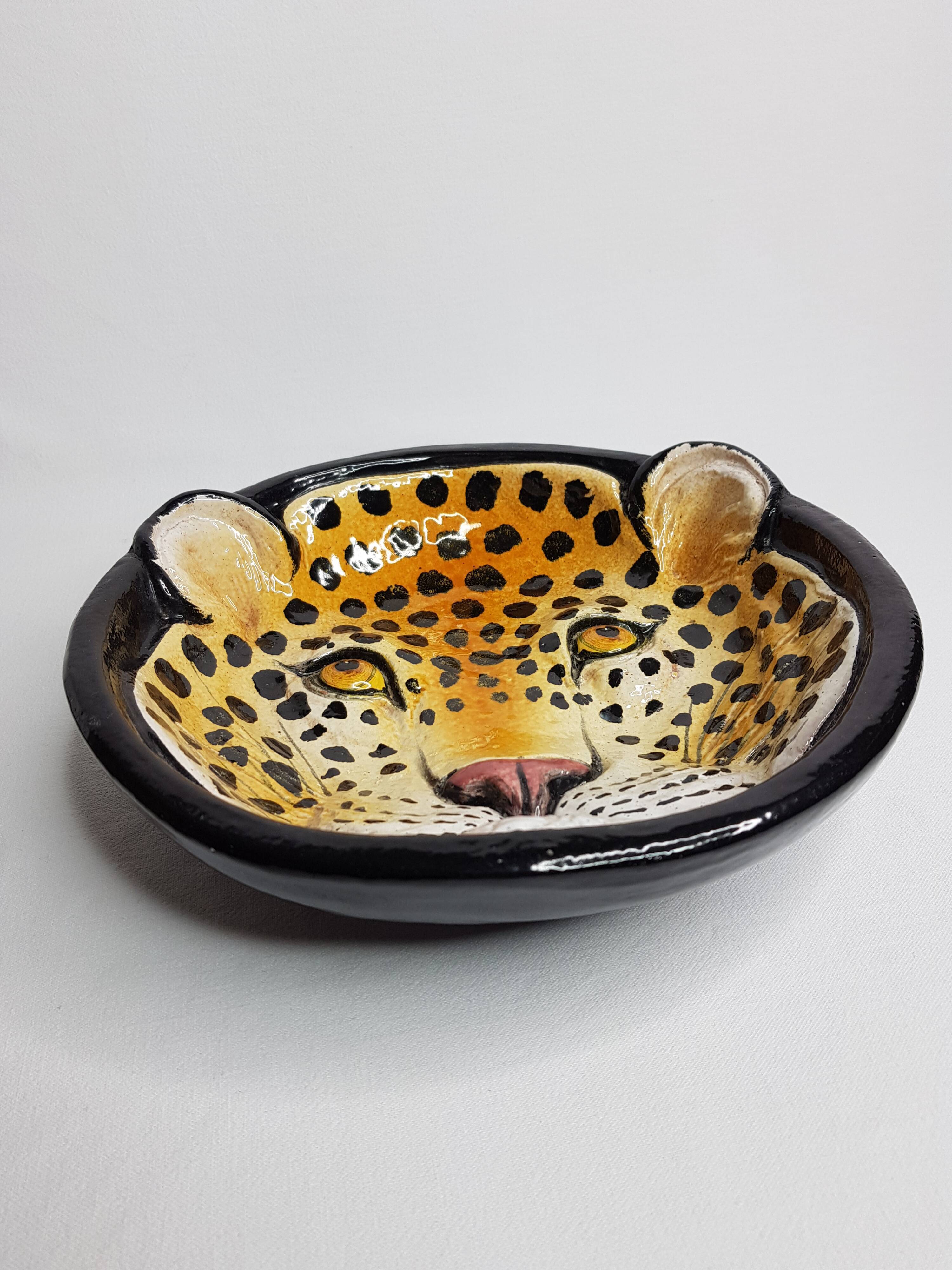 "panther" trinket bowl Italy, 24 cm