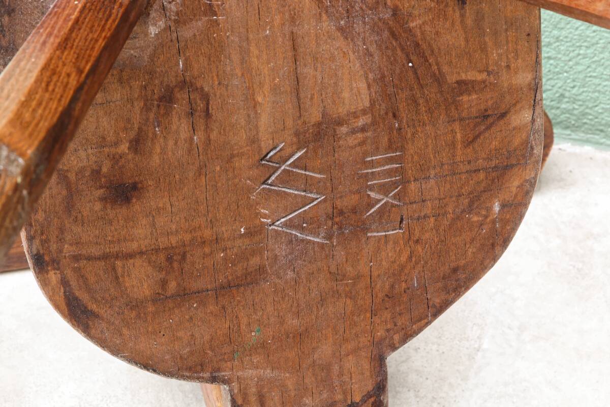 Milking chair, folk art, Alps, 19th century