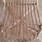 Rattan armchair of the years 60