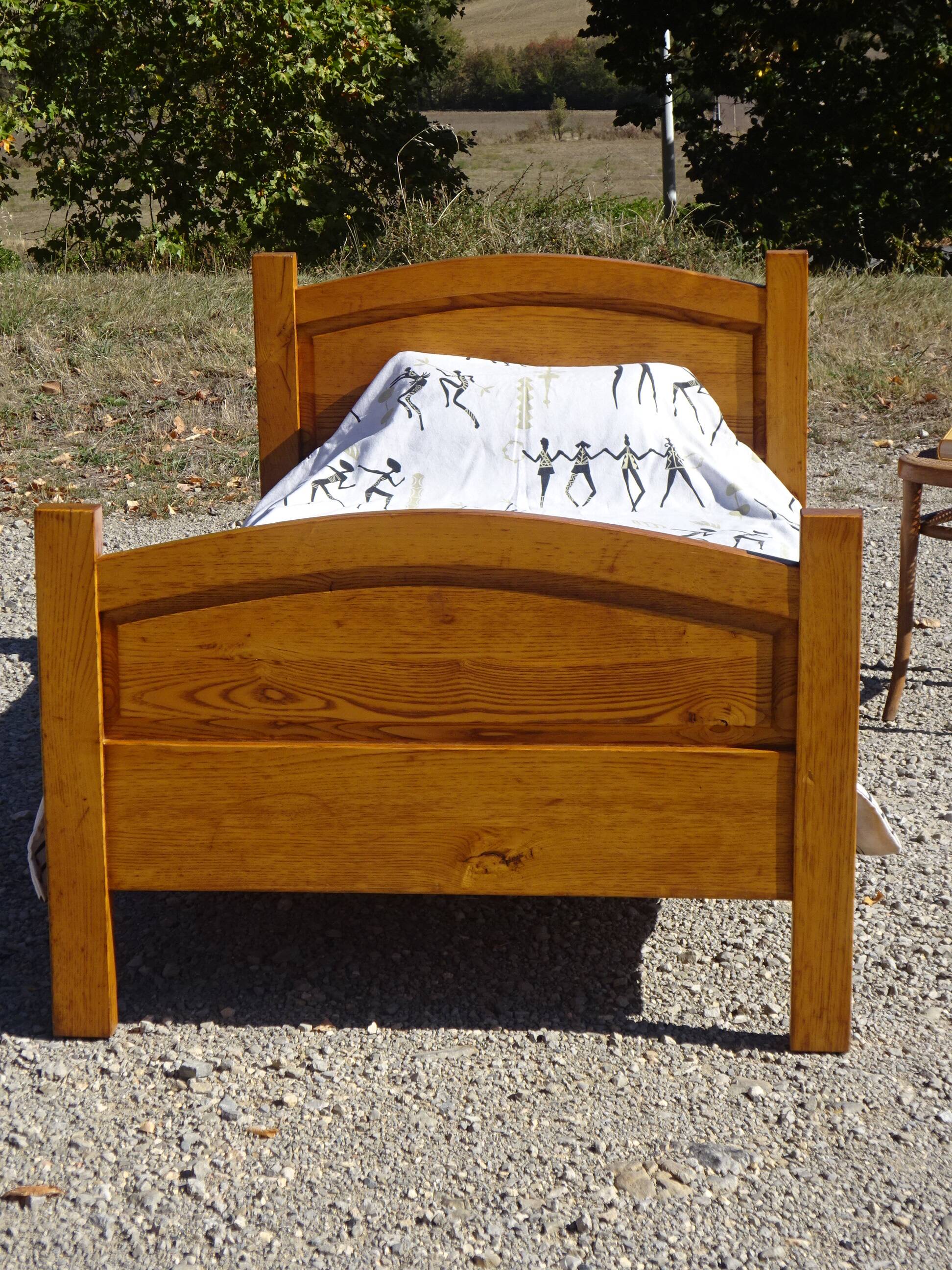 Solid oak bed, 1 place 90x190 cm