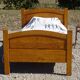 Solid oak bed, 1 place 90x190 cm