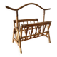 Vintage bamboo rattan magazine rack