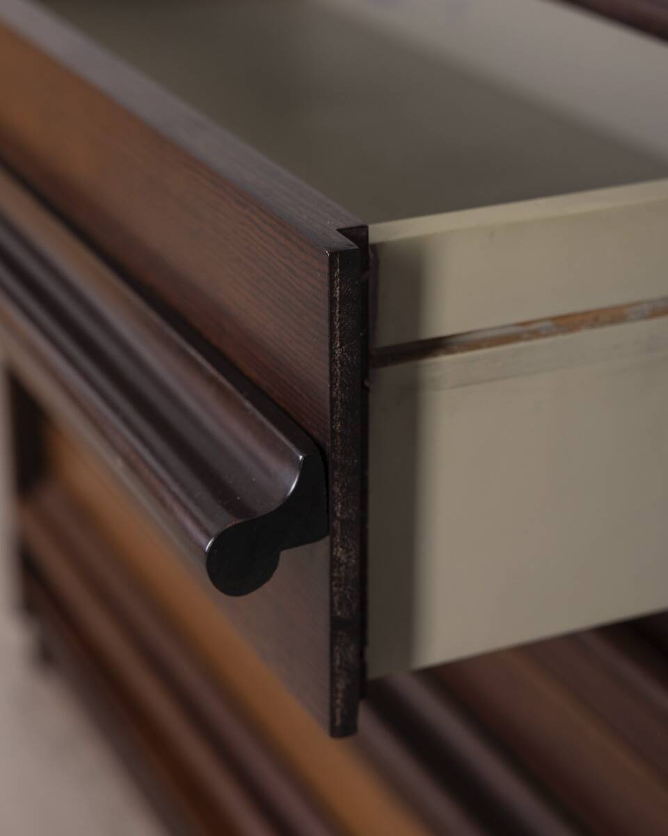 Vintage 1960s wooden chest of drawers with italian design