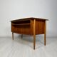1960s Vintage Mid-Century Curved Danish Teak Writing Desk