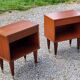 Pair of vintage bedside tables from the 60s in Scandinavian style