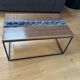 Walnut straw coffee table