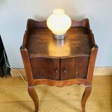 St Louis XV bedside table, 19th century, in solid walnut
