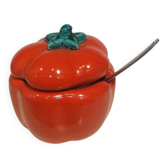 Mustard pot in earthenware